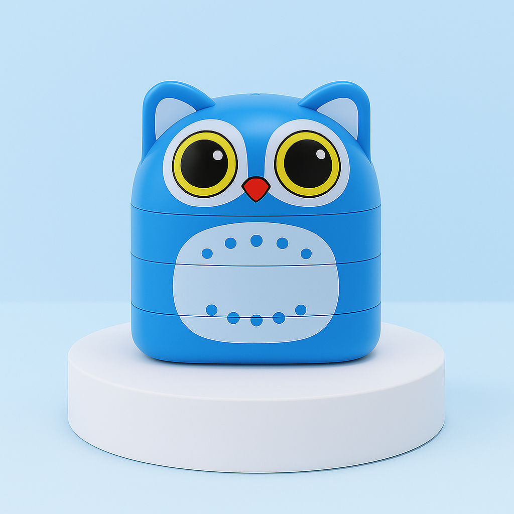 Sello Personalizado Infantil - Doble tinta · Negro y Blanco · Resistente al lavado